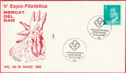 FDC - Enveloppe (Espagne) (29.30-3-1985) - Exposition Philatélique - Mercat Del Ram (Recto-Verso) - FDC