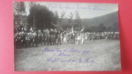 Carte  Photo  , Défilé Des Sapeurs Pompiers De Thann , Revue Du 14 Juillet , Pré Du Steinby - Thann