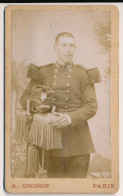 Photographie Ancienne CDV Portrait D'un Militaire Du 103e Régiment Photographe A. GROSSIN à Paris - Personas Anónimos