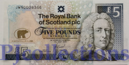 SCOTLAND 5 POUNDS 2005 PICK 365 UNC LOW SERIAL NUMBER "JWN00083**" - 5 Pounds