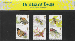 GB 2020 BRILLIANT BUGS SET MNH IN PRESENTATION PACK - Unused Stamps