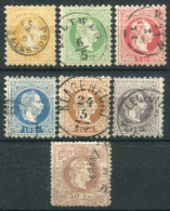 AUSTRIA 1867 Franz Joseph Coarse Print Set To 50 Kr., Fine Used - Oblitérés