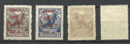 Russia Russland Soviet Union 1920ies Tax Steuer Revenue, 2 Stamps Incl Variety Set Off Abklatsch Abart * - Abarten & Kuriositäten