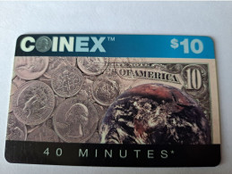 UNITED STATES USA AMERIKA / $10,- COINEX     / MONEY BANKNOTE / COINSHOW/COINSON CARD / MINT   **13205** - Amerivox