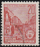 Alemania DDR 1958 Scott 333 Sello º Berlin Stalin Boulevard All Stalin Michel 580A Yvert 317A Germany Stamps Timbre - Gebraucht