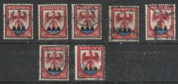 FRANCE. Début D'étude De Variétés Sur Le N° 758 Comté Nice (décalage Rouge, écusson à Droite, En Haut..). Voir Les Scans - Used Stamps