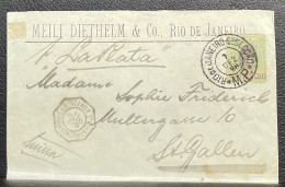 LETTRE DE RIO DE JANEIRO 1998 +  CACHET MARITIME  => ST GALLEN SUISSE COVER - Cartas & Documentos