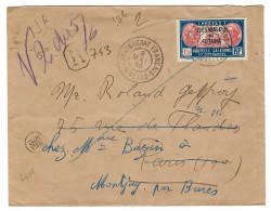 1935 - Enveloppe RECC. Affr. T P N°60 A Oblit. PROTECTORAT FRANCAIS / WALLIS Pour La France - Covers & Documents