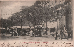 BELGIQUE - Liege - Place Du Marché - Le Peron -  Carte Postale Ancienne - - Liege