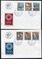 YUGOSLAVIA 1972 Olympic Games Set Of 2 FDCs.  Michel 1451-56 - FDC
