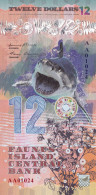 Faunus Island 12 Dollars 2020 Requin Emission Privée UNC - Ficción & Especímenes