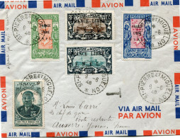 SAINT PIERRE ET MIQUELON FRANCE LIBRE LETTRE PAR AVION DEPART ST PIERRE ET MIQUELON 9-6-48 TAXEE EN POSTE RESTANTE A.... - Lettres & Documents