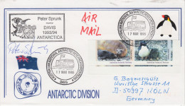 AAT Davis ANARE Signature Peter Sprunk Ca Davis 17 MAR 1995 (PP153C) - Lettres & Documents