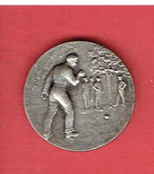 PETITE MEDAILLE ANCIENNE ARGENTE PETANQUE JEUX DE BOULES GRAVEUR FELIX RASUMNY EN TRES BON ETAT - Bocce