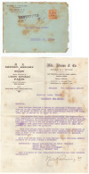 Chine France Lettre Cachet SHANGHAÏ Shang-Hai Pour Scionzier + Correspondance , 15 C Mouchon Surcharge 6 CENTS - 1918 - Cartas & Documentos