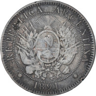 Monnaie, Argentine, 2 Centavos, 1891 - Argentine