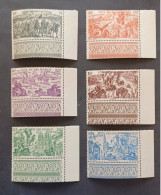 FRANCE COLONIE COTE DES SOMALIS 1946 TCHAD AU RHIN TYPES TIMBRES AERIENS D AFRIQUE EQUATORIALE CAT YVERT N. 14/19 MNH - 1946 Tchad Au Rhin