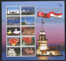 TURQUIE 2008 N° 3397/3406 ** Neufs MNH Marque De Pli En Bas Hors Timbres C 11 € Relations Avec Indonésie Chats Cats Fle - Ungebraucht