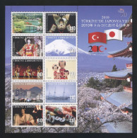 TURQUIE 2010 N° 3533/3542 ** Neufs MNH Luxe C 14 € Année Du Japon Jardin Ritsurin Danseuse Costumes Suits Bateau Frégate - Unused Stamps