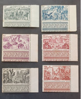 FRANCE COLONIE GUADALUPE 1946 TCHAD AU RHIN TYPES TIMBRES AERIENS D AFRIQUE EQUATORIALE CAT YVERT N. 7/12 MNH - 1946 Tchad Au Rhin