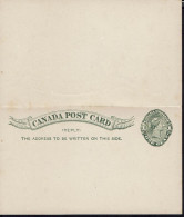 Canada. Carte Entier Postal One Cent Reply Neuve. B/TB. - Covers & Documents