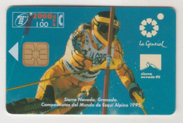 SPAIN - Campeonato Mundial Esqui (granada-95), CP-063, 01/95, Tirage 54.000, Used - Emissioni Private