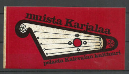 Finland Vignette Poster Stamp Sticker Aufkleber Karjala Culture Music, Unused - Other & Unclassified