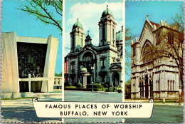 New York Buffalo Famous Places Of Worship Temple Beth Zion St Joseph's Cathedral & National Shrine 1973 - Buffalo