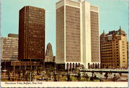 New York Buffalo Downtown Vista With Erie County Savings Bank & M & T Plaza 1973 - Buffalo