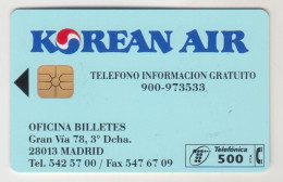 SPAIN - Korean Air (Airplane), P-145, 08/95, Tirage 5.100, Used - Emissions Privées