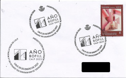 SPAIN. POSTMARK. BUILDING MURALLA ROJA. CALP. 2023 - Otros & Sin Clasificación