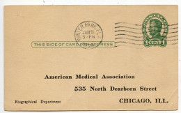 United States 1929 Scott UX28 1c. Lincoln Postal Card; Winter Park, Florida To Chicago, Illinois - American Medical Asn. - 1921-40