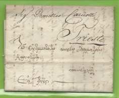 Lettre Pour Sig; DEMETRIO CARCIOTTI à TRIESTE. SUP - 1. ...-1850 Prefilatelia