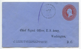 United States 1881 Scott UO54 War Dept. 3c. Washington Official Postal Envelope; Hobart, Ohio To Washington D.C. - ...-1900