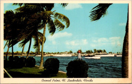 Florida Fort Lauderdale Showing Coconut Palms Along The Island Waterway 1967 - Fort Lauderdale