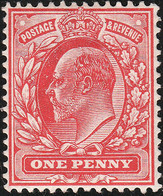 GB - KEVII - 1902 - SG220 1d Bright Scarlet - Superb UM / MOGNH ** - Nuevos