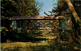 Covered Bridges Licking County Covered Bridge No 35-45-17 Crossing Lobdell Creek Ohio - Ponts