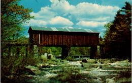 Covered Bridge Railroad Coverd Bridge Over Contoocook River Bennington New Hampshire - Ponts