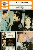 FICHE Cinéma 1956 : LA LOI DU SEIGNEUR Avec Gary COOPER & Anthony PERKINS & Marjorie MAIN & Dorothy McGUIRE {S17-23} - Publicité Cinématographique