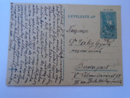 D195026  Hungary - Postal Stationery -1938 Vác-Rákospalota-Újpest TPO Mozgóposta -Railway  - Dr. Jáky Gyula - Covers & Documents