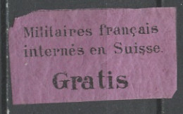 Suisse - Switzerland - Schweiz Franchise 1870 Y&T N°FR1 - Michel N°PF1 Nsg - (svi) Militaires Français - Franchise