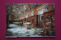 Library In Escorial Monastery - Astronomy - Old Postcard - Bibliothèques