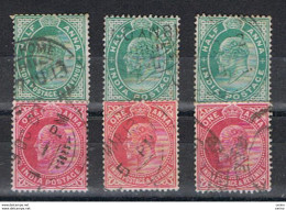 INDIA:  1906  EDWARD  VII°  -  KOMPLET  SET  2  USED  STAMPS  -  REP.  3  EXEMPLARY  -  YV/TELL. 74/75 - 1902-11 King Edward VII