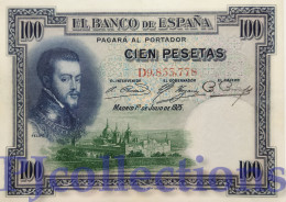 SPAIN 100 PESETAS 1925 PICK 69c XF - 100 Pesetas