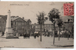 Carte Postale Ancienne Barenton - La Place - Barenton