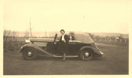 Automobile Ancienne De Marque Citroën ? Renault ? Cabriolet * Auto Voiture Automobiles * Photo Ancienne 11.4x6.8cm - Toerisme