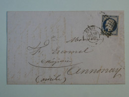 BR10 FRANCE  BELLE  LETTRE 1856  PARIS A ANNONNAY  + NAPOLEON N° 14 FONCé +AFF.  PLAISANT++ - 1853-1860 Napoléon III.