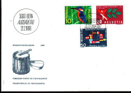 Fdc Suisse 1966  Sciences Energies Atome CERN  à Meyrin - Atome