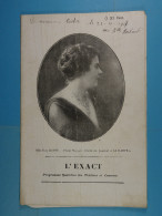 L'Exact Programme Quotidien Des Théâtres Et Concerts 1917 - Programmes