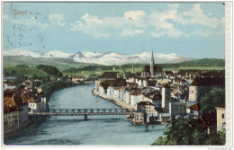 STEYR - PANORAMA , LITHO 1908 - Steyr